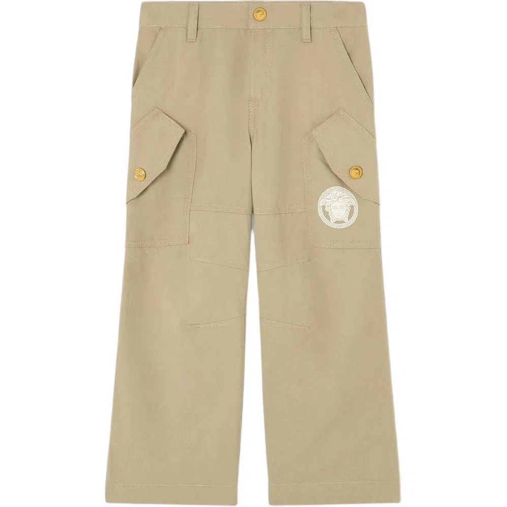 范思哲长裤 工装裤松紧腰边 米色 儿童款