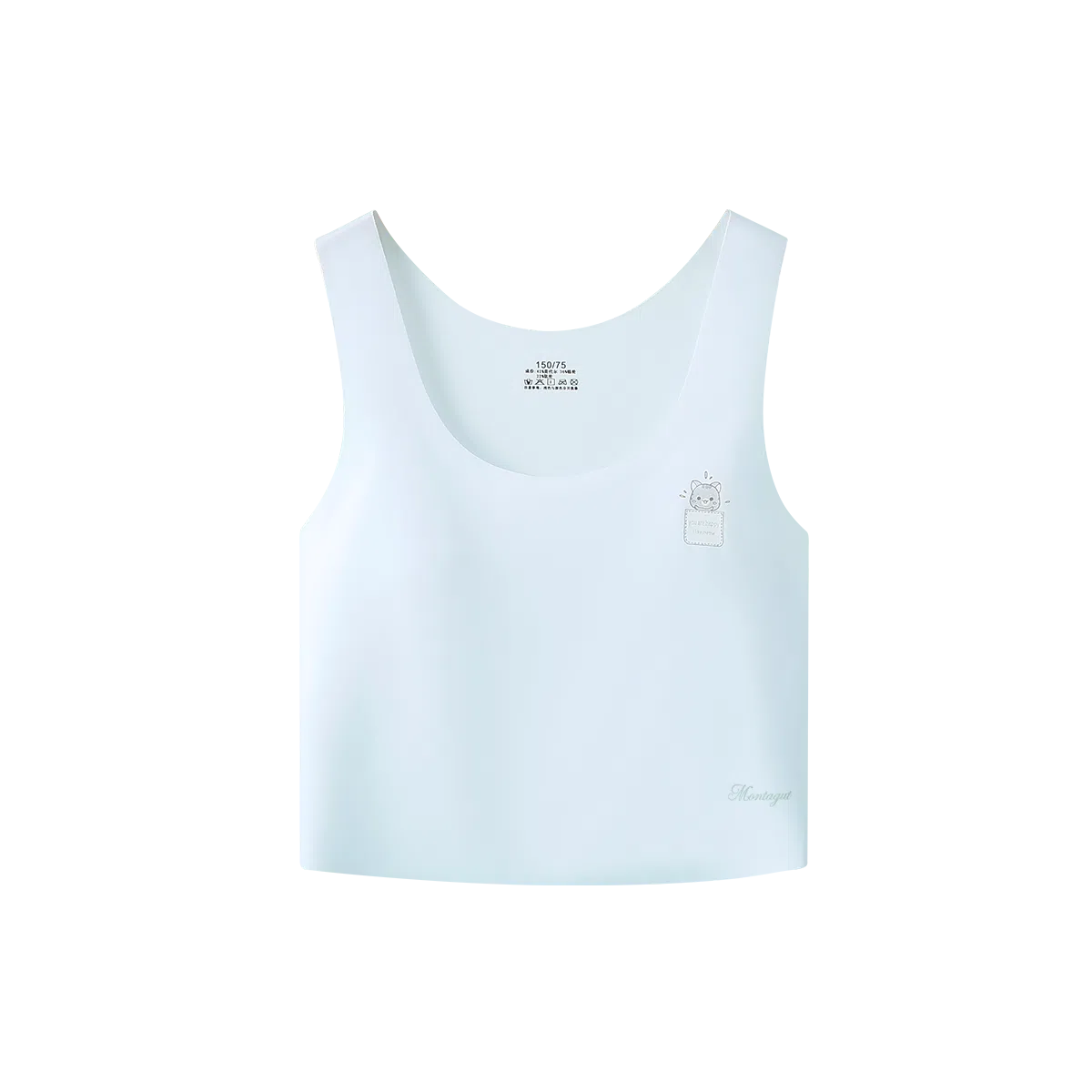 梦特娇 简约亲肤柔软透气字母发育内衣 青少年