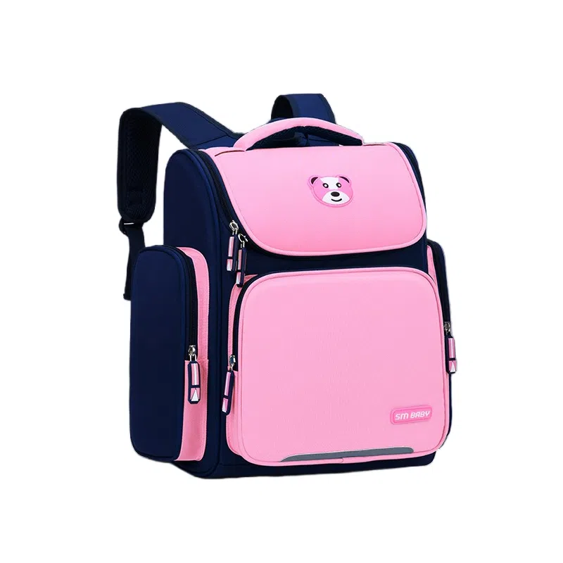 芭菲尼 高颜值大容量多隔层小学生初高中生护脊减负防泼水上课背包 牛津布  双肩包 常规 儿童款 粉色/宝蓝色/玫红色/天蓝色