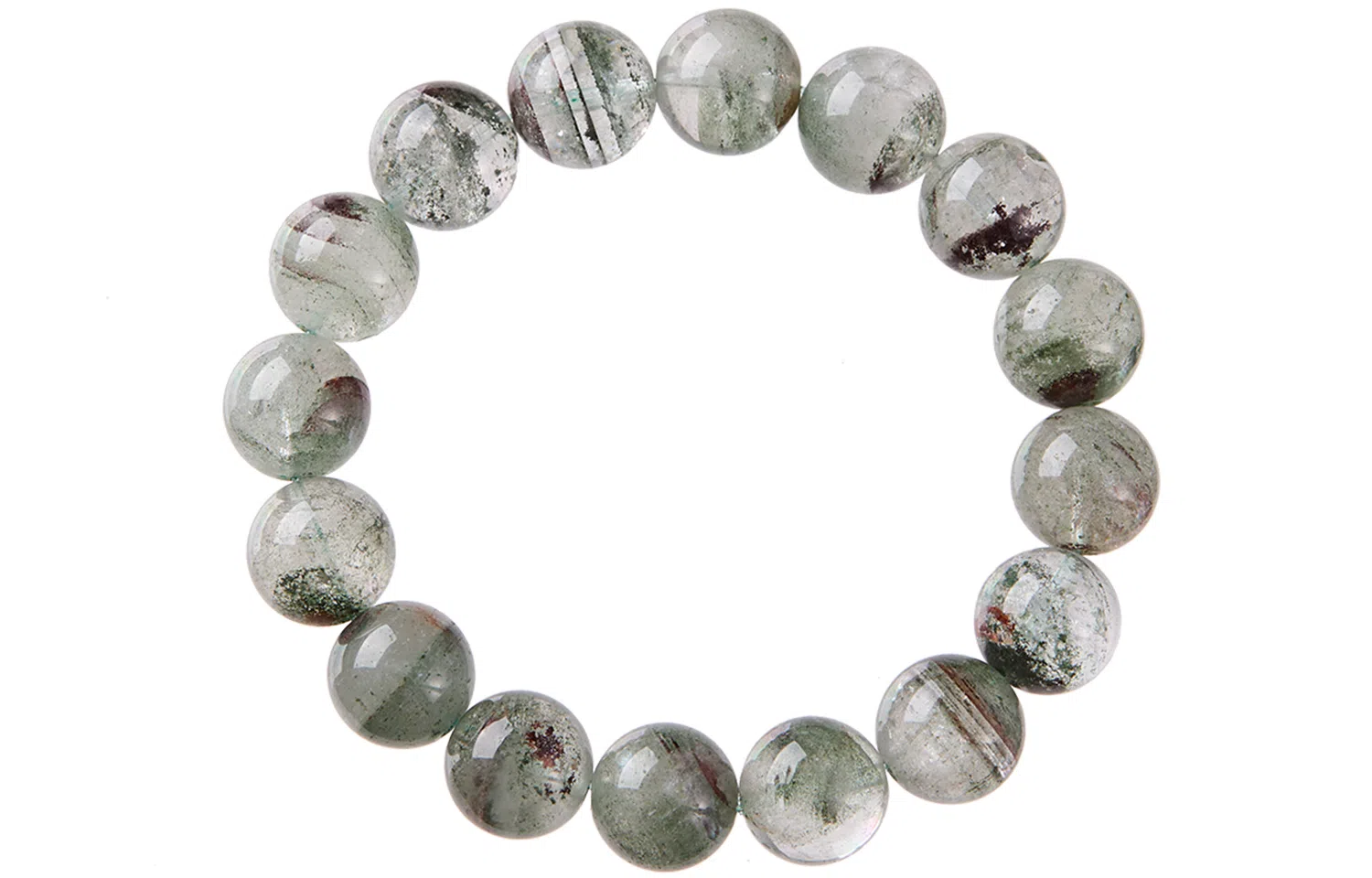 石头记 满天星聚宝盆手饰 微观世界 八方来财 水逆退散 新中式高级感串珠稳定情绪 好运上岸 礼盒款天然 绿幽灵 手串 男女同款情侣款