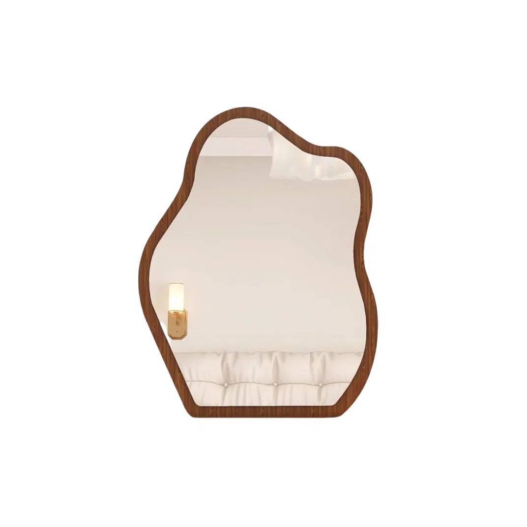 闪闪优品 中古化妆镜梳妆台镜子客厅玄关复古装饰镜可壁挂桌面梳妆镜穿衣镜