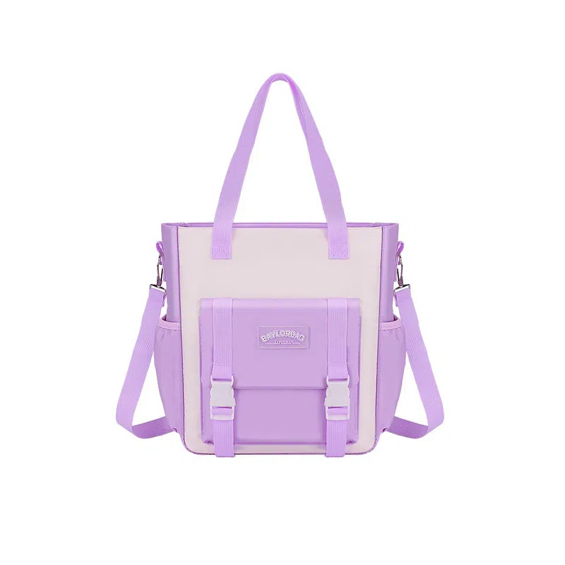 芭菲尼 多功能拼色简约休闲 牛津布 手提单肩斜挎包 儿童款 多色