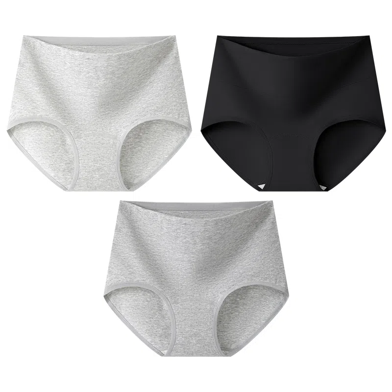 二三二三 纯色简约抑菌弹力三角防夹臀设计高腰加宽柔软亲肤内裤无痕高级舒适百搭时尚潮流日常通勤短裤 女款