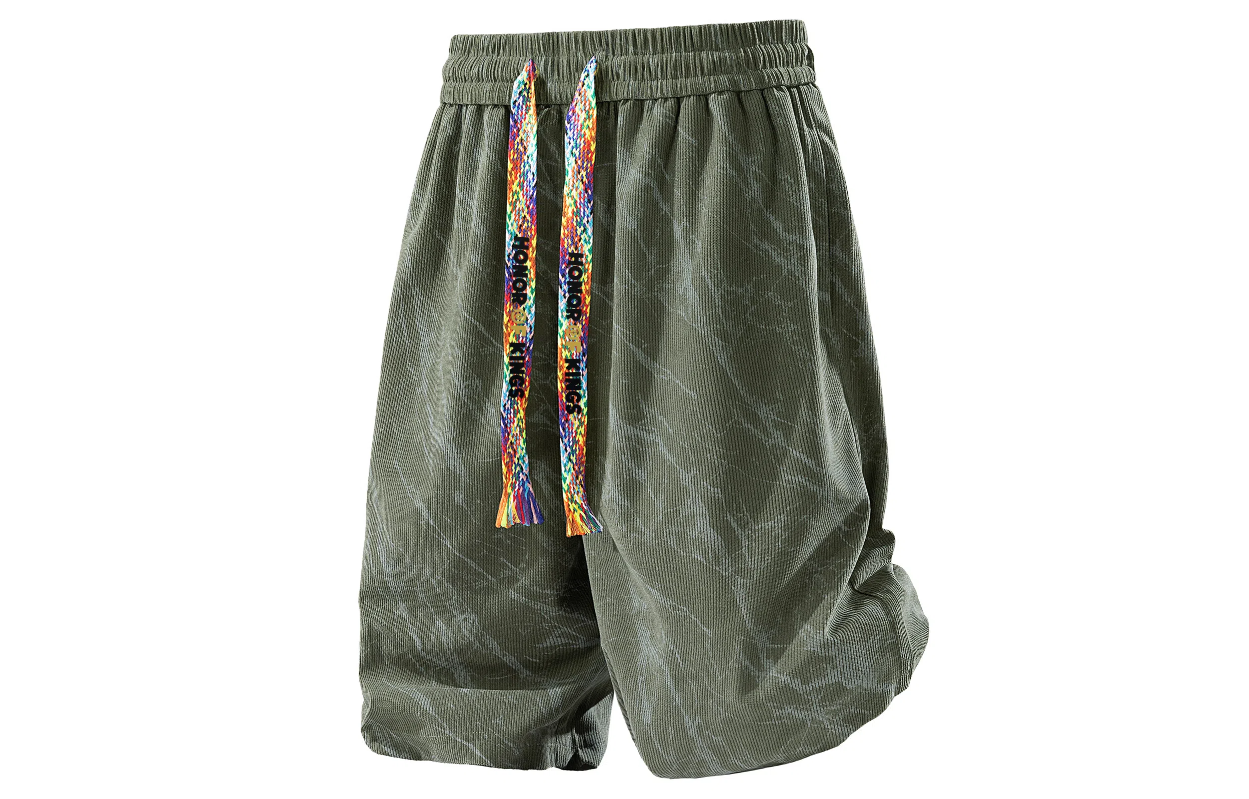 王者荣耀 美式冰丝扎染速干五分裤大理石纹理宽松时尚百搭高街户外篮球训练过膝休闲短裤 男女同款