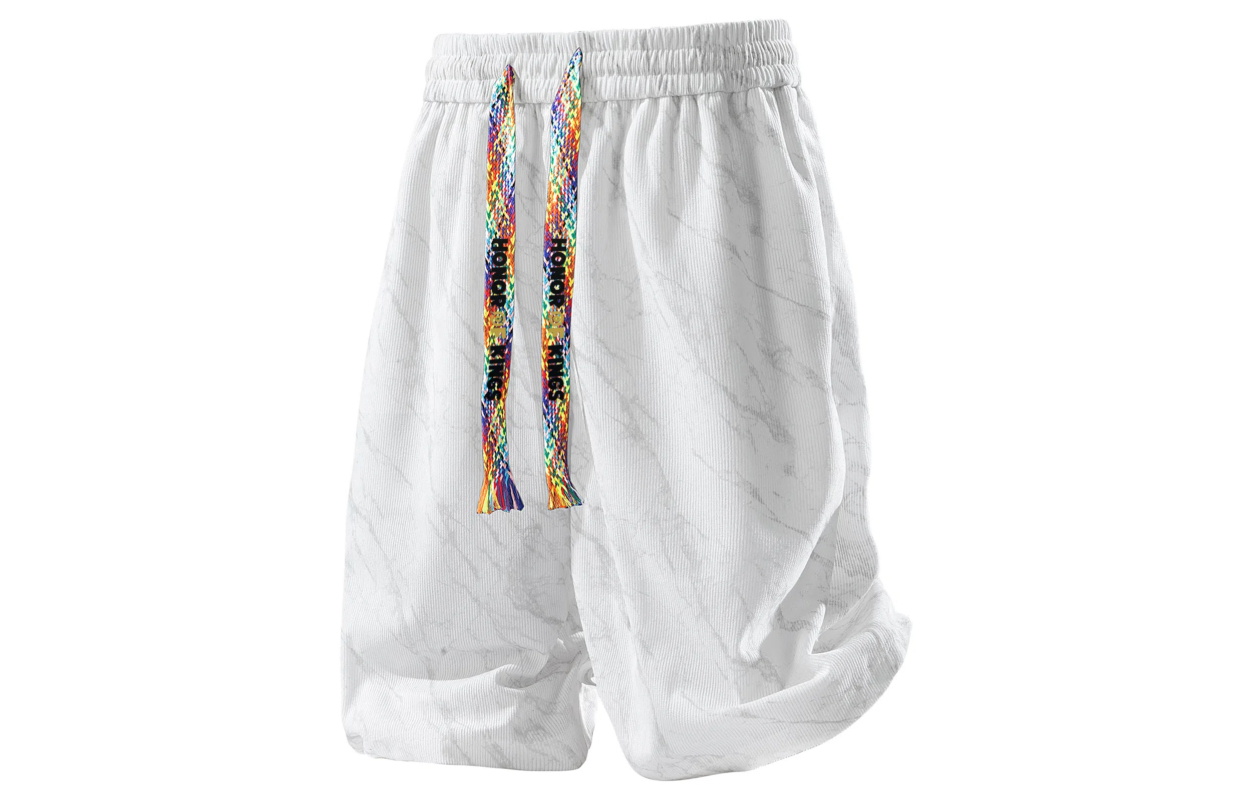 王者荣耀 美式冰丝扎染速干五分裤大理石纹理宽松时尚百搭高街户外篮球训练过膝休闲短裤 男女同款