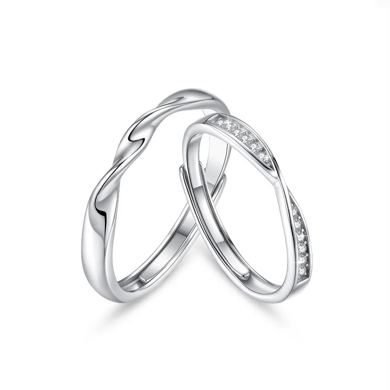 【足银999】 凤祥囍事 老凤祥 莫比乌斯系列 精致时尚高级感简约开口设计 日常通勤约会百搭 精美礼盒装#好运 纯银 戒指 男女同款情侣款