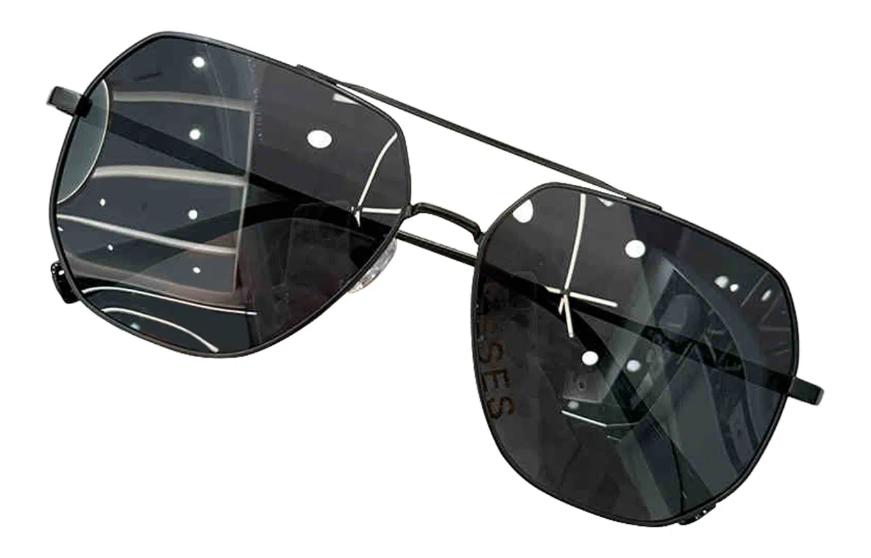 优幽兰 时尚潮流高级感大框显脸小墨镜百搭小众设计感双梁渐变色蛤蟆镜防紫外线开车驾驶专用 金属 飞行员式 太阳眼镜 男女同款情侣款