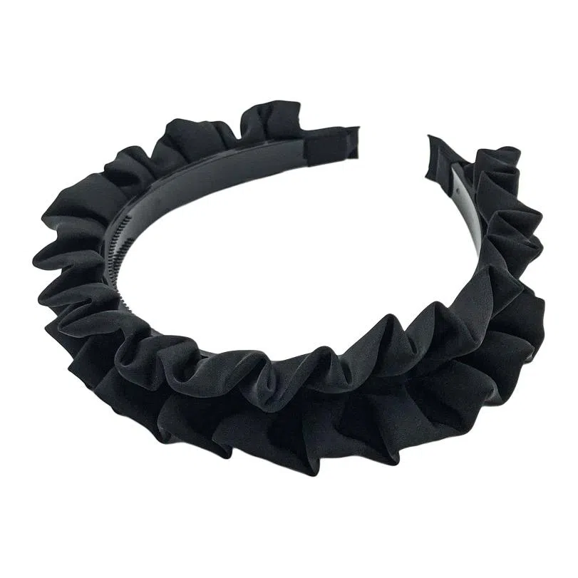 简应舒 褶皱高颅顶 仿绸缎 发箍 男女同款情侣款