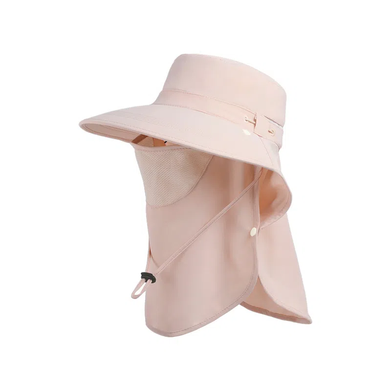 艾佳微 防紫外线户外骑行露营可折叠全脸面罩太阳帽 锦纶 防晒帽 男女同款情侣款