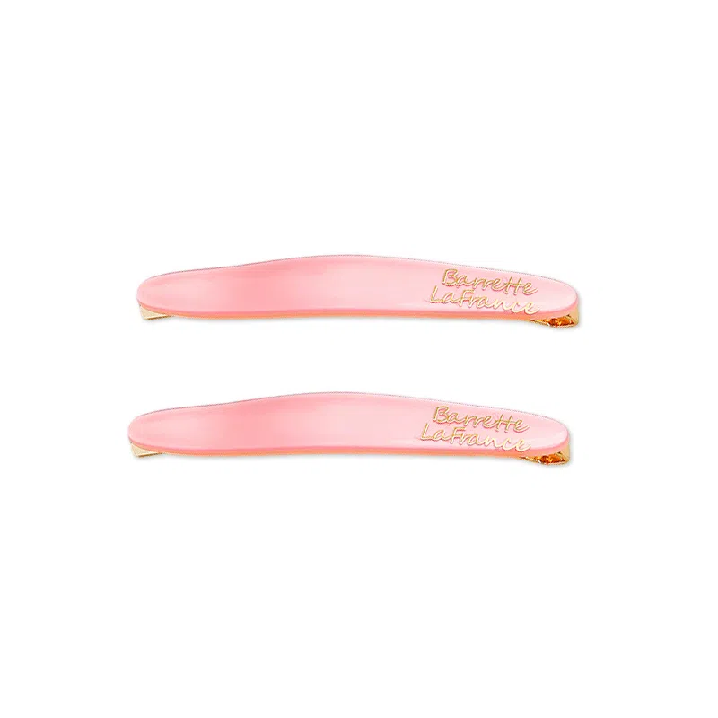 蒙妮 柳叶金标字母一字夹 醋酸 发夹 女款