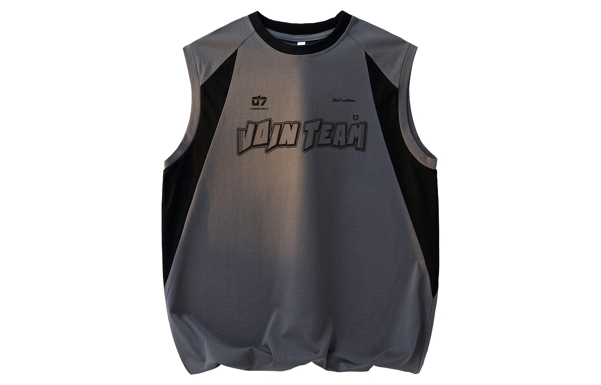 王者荣耀 鲁班七号款 美式高街无袖坎肩时尚潮流学院风少年感无性别休闲宽松舒适圆领背心 男女同款