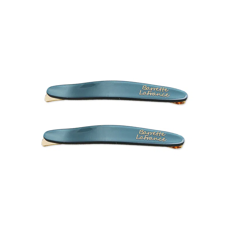 蒙妮 柳叶金标字母一字夹 醋酸 发夹 女款