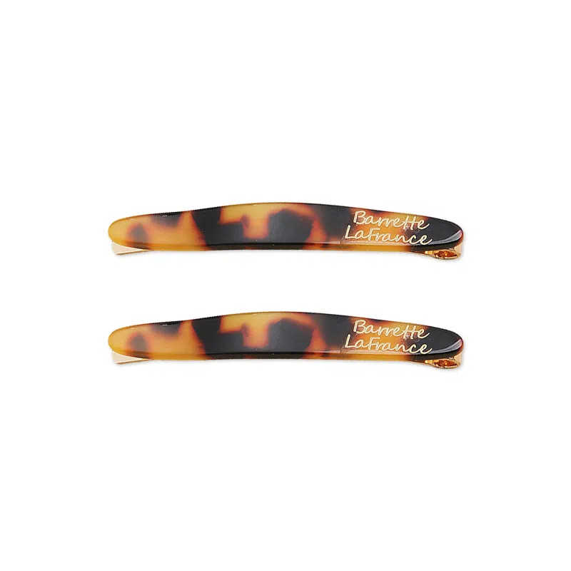 蒙妮 柳叶金标字母一字夹 醋酸 发夹 女款