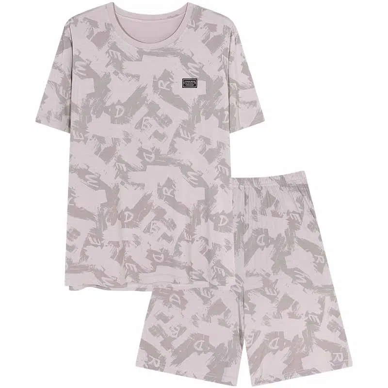 好福份 休闲舒适柔软短袖睡衣套装 男款