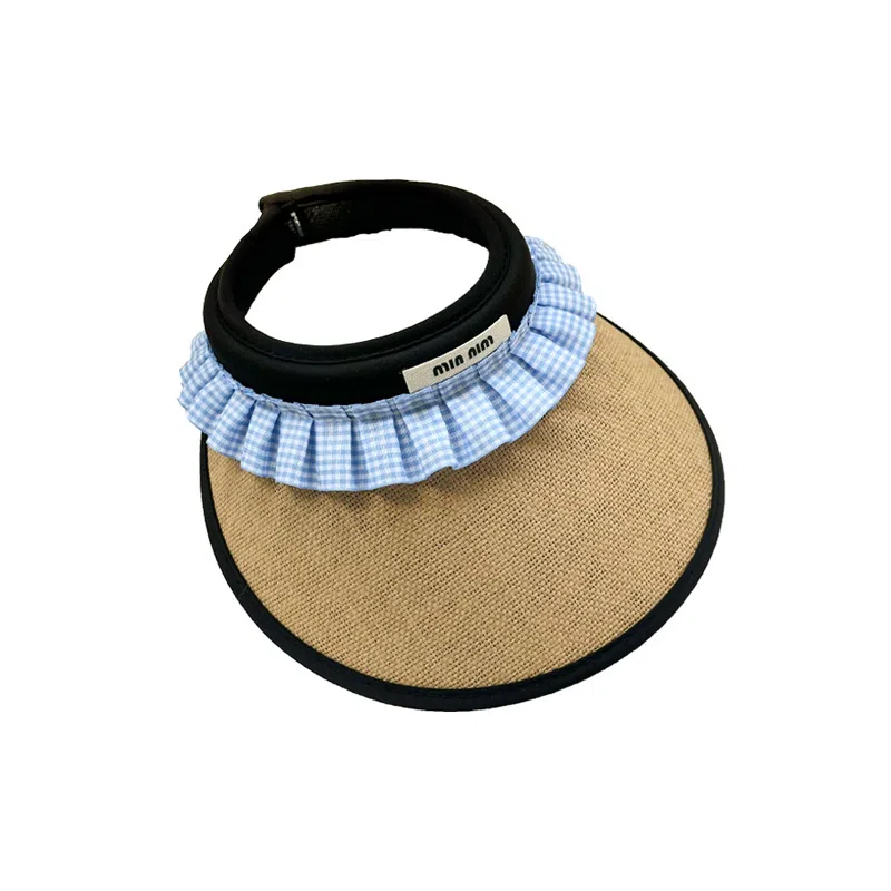 杨同学 空顶黑胶 草编 防晒帽 女款