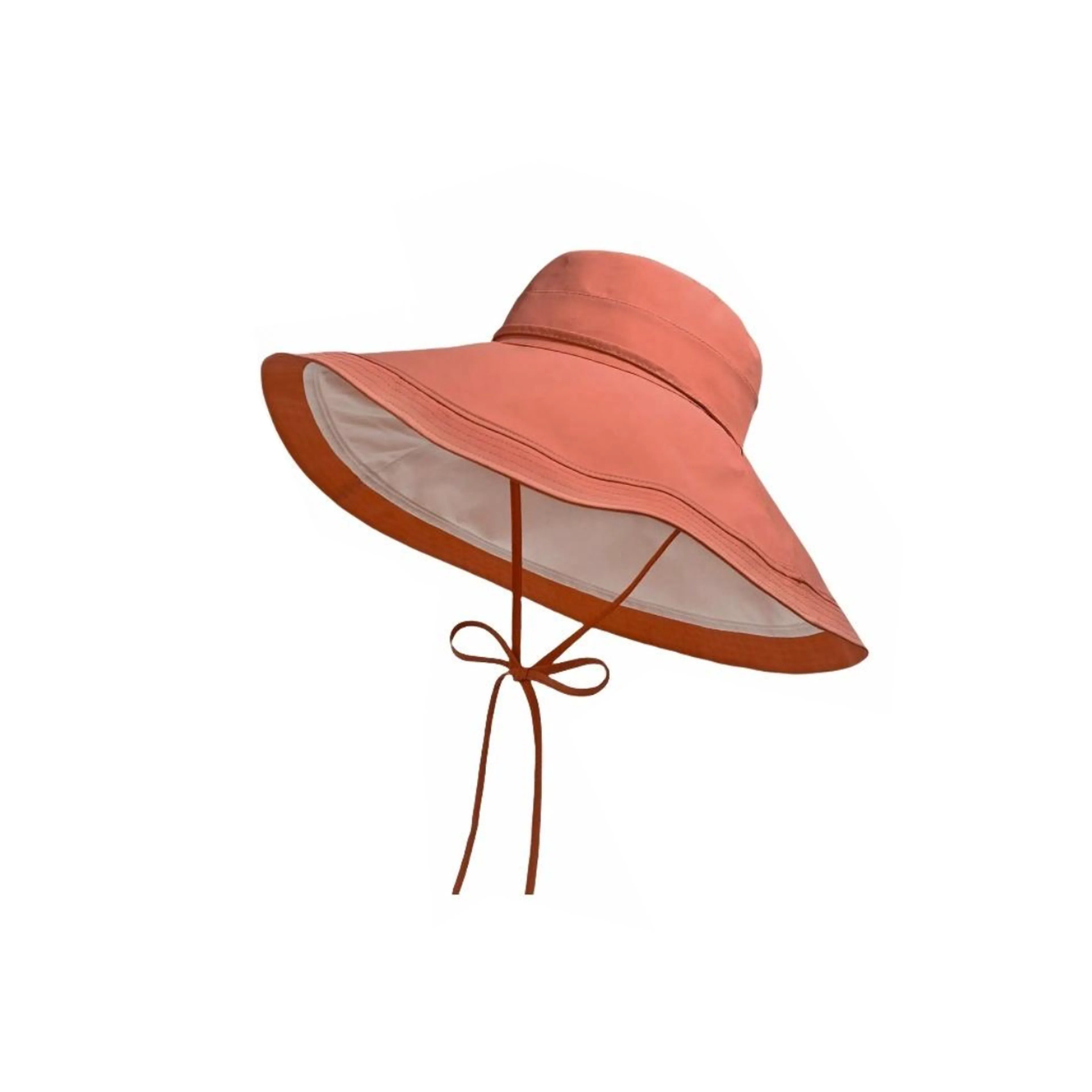 艾佳微 夏季海边度假素颜防晒遮脸防紫外线大头围透气薄款 聚酯纤维 渔夫帽 女款