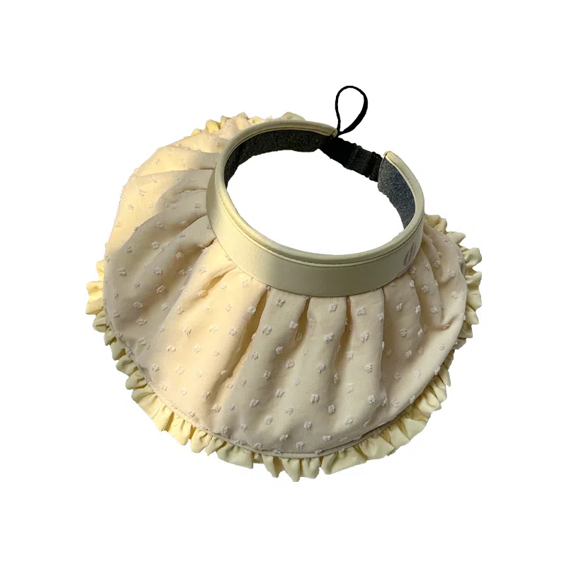 杨同学 荷叶边空顶 涤纶 防晒帽 女款