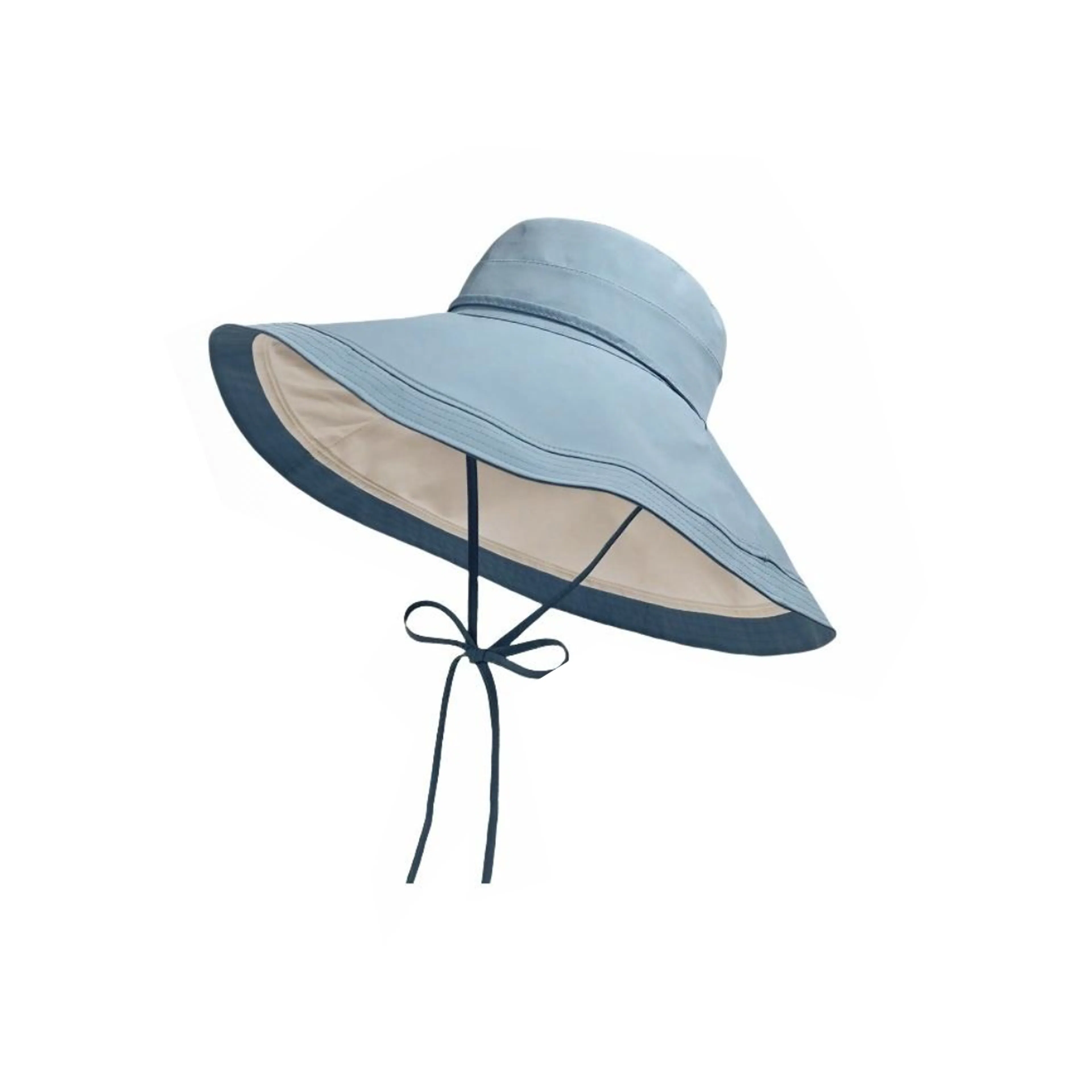 艾佳微 夏季海边度假素颜防晒遮脸防紫外线大头围透气薄款 聚酯纤维 渔夫帽 女款