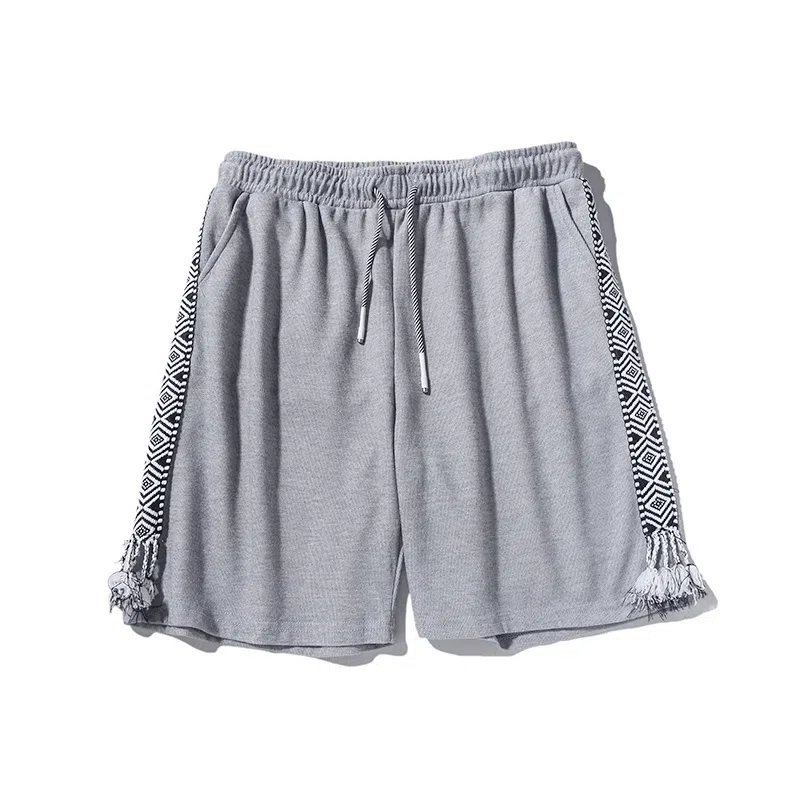 乱步 侧边编织潮牌宽松五分百搭运动休闲短裤 男女同款