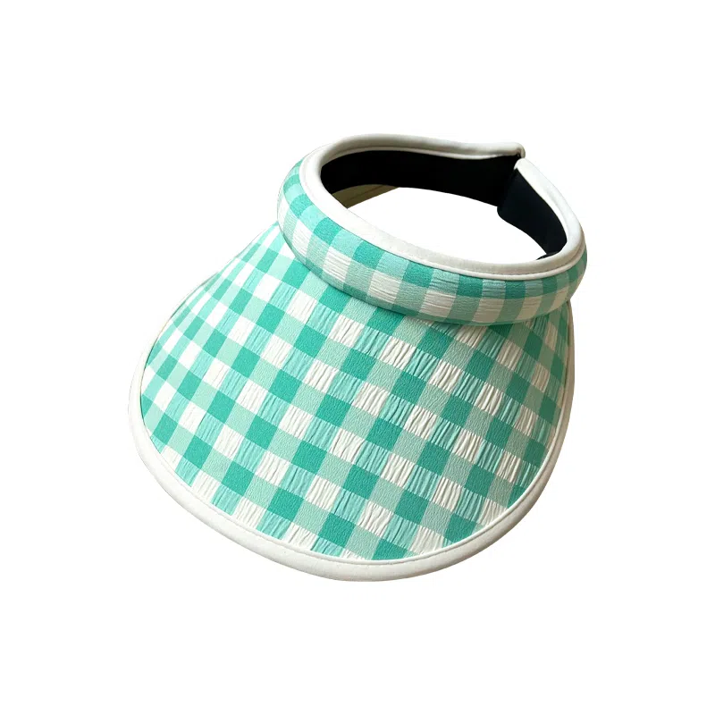 杨同学 格子发箍空顶帽 冰丝 防晒帽 女款