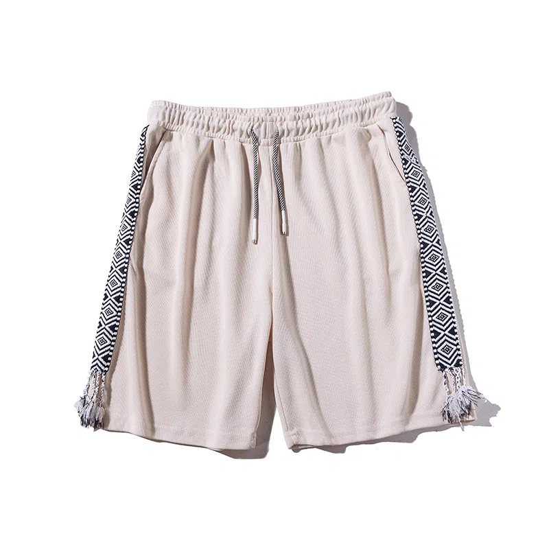 乱步 侧边编织潮牌宽松五分百搭运动休闲短裤 男女同款