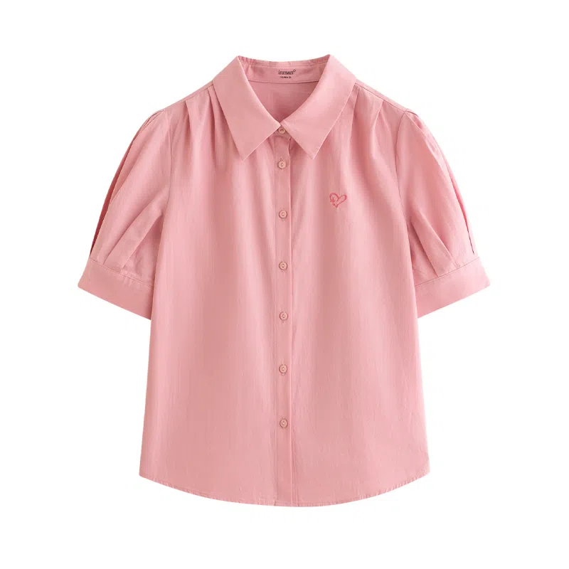 茵曼 翻领休闲短袖衬衫 女款