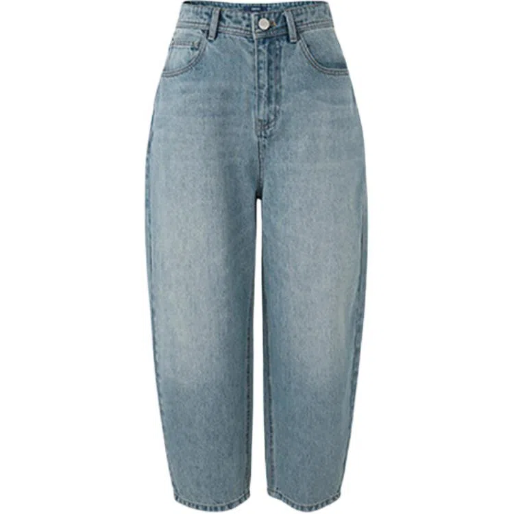潞优野 宽松薄款百搭九分哈伦牛仔裤 女款
