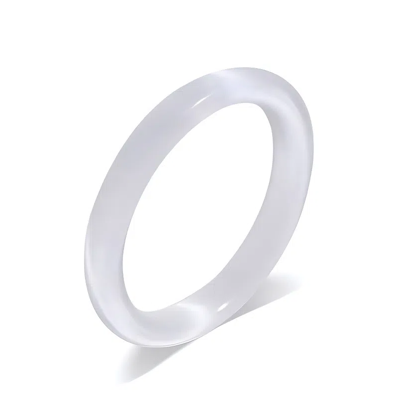 泡泡贝 新中式古典白月光荔枝冻优雅精致美人镯 猫眼石 玉石手镯 女款