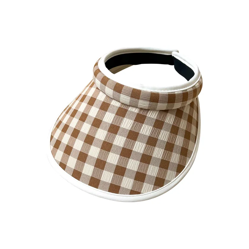 杨同学 格子发箍空顶帽 冰丝 防晒帽 女款