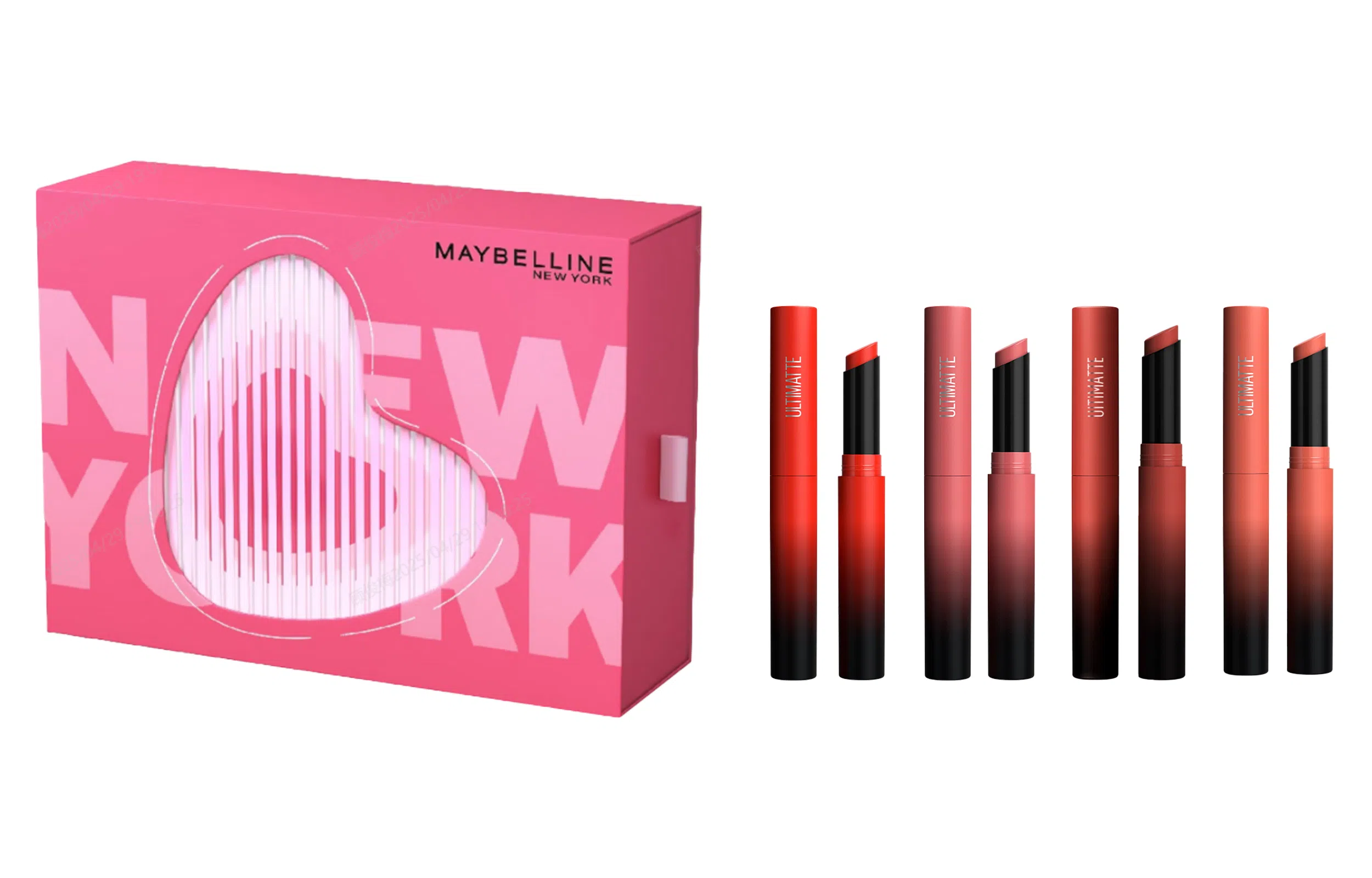 美宝莲 细管礼盒口红套装 哑光 易上色持久 四件套