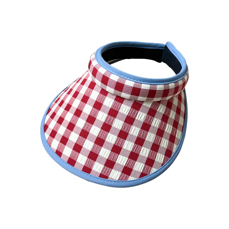 杨同学 格子发箍空顶帽 冰丝 防晒帽 女款