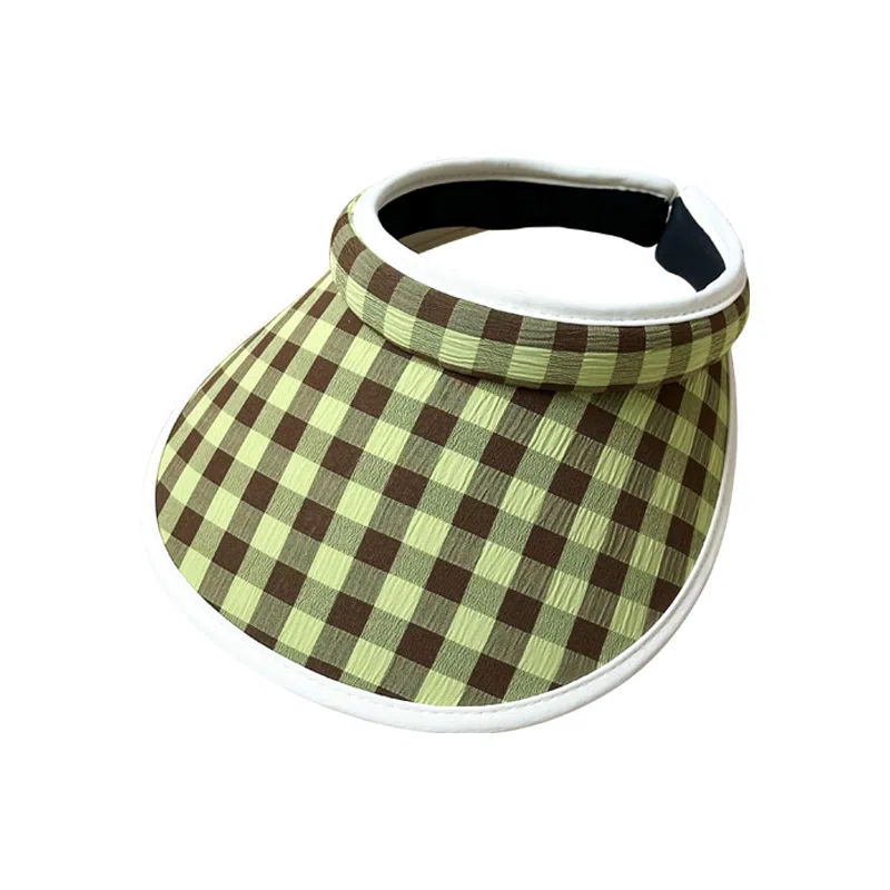 杨同学 格子发箍空顶帽 冰丝 防晒帽 女款