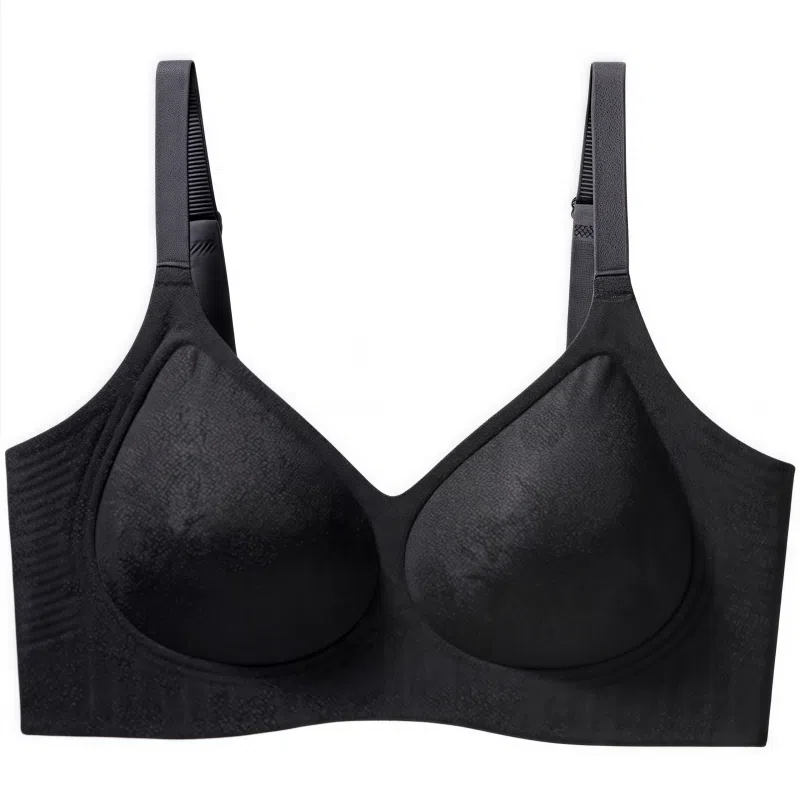 兰缪 新中式浮雕提花舒适透气凉感聚拢承托侧收文胸 女款