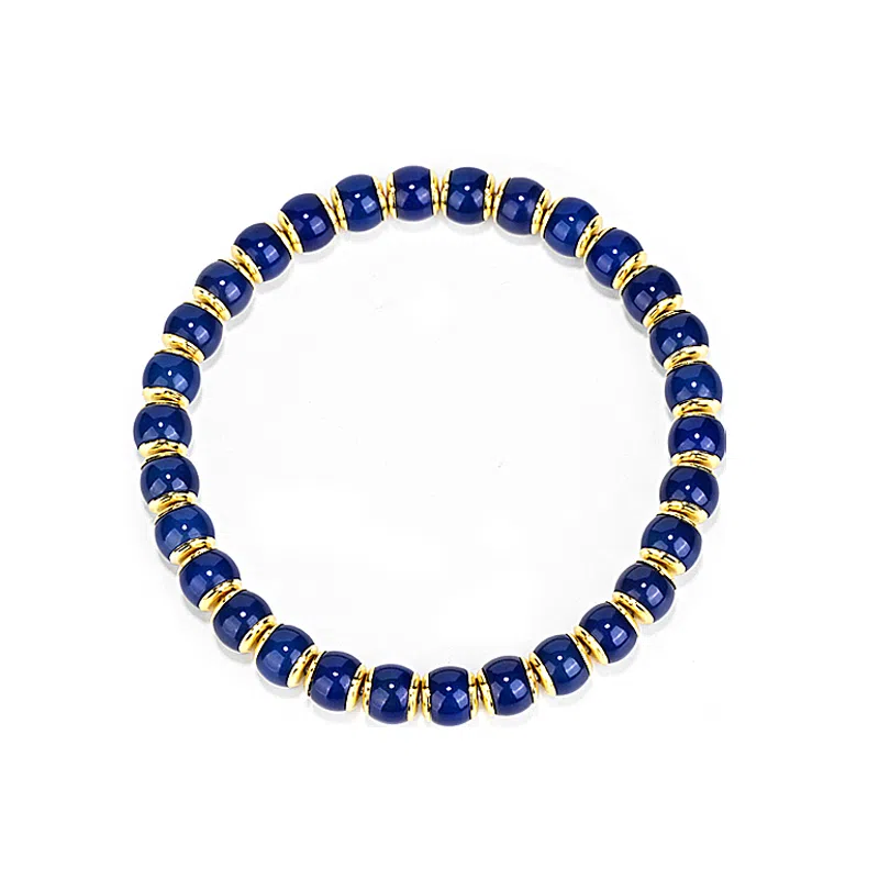 钰澜文玩 界守战甲系列-「金盾·玄冰」原创设计师-蓝靛泥古法供色#好运 菩提根 手串 男女同款情侣款