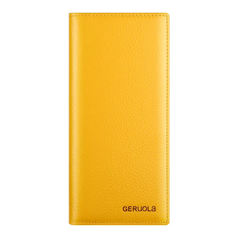 歌若拉 长款多卡位 头层牛皮革 钱夹钱包 常规 女款 多色