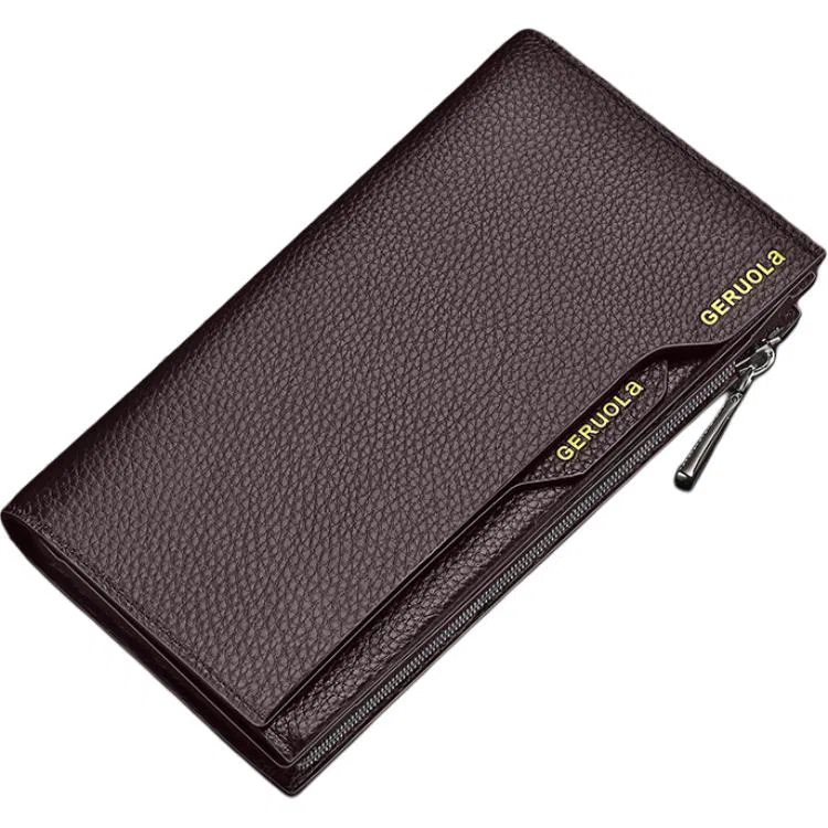 歌若拉 多功能 头层牛皮 商务钱包 常规 男款 多色