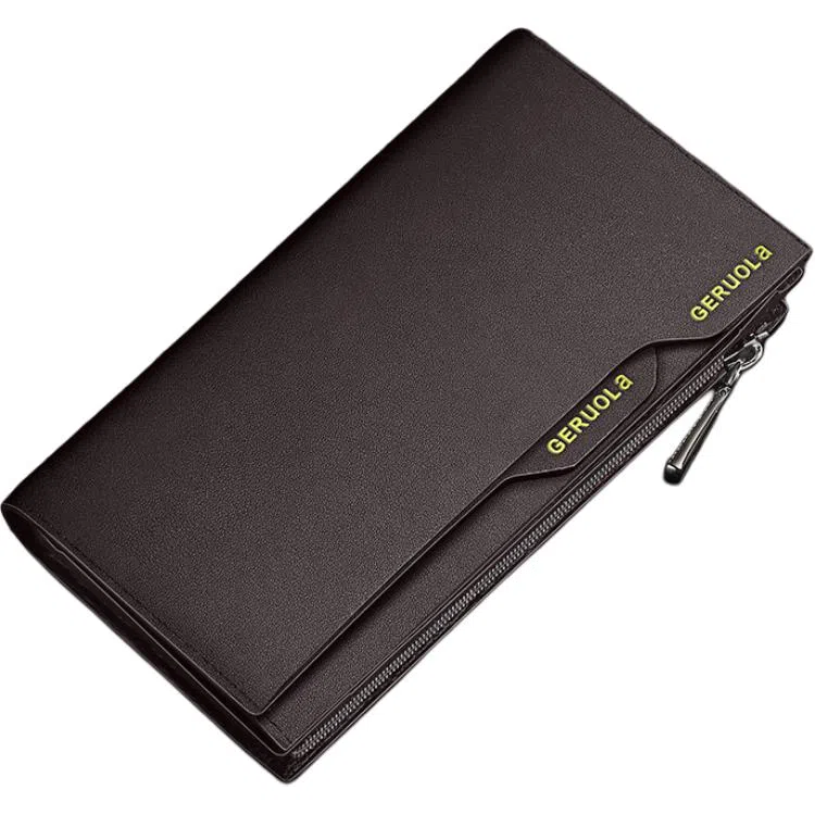 歌若拉 多功能 头层牛皮 商务钱包 常规 男款 多色