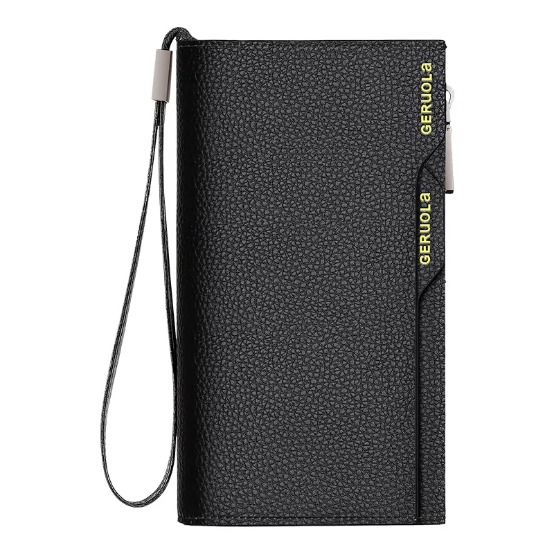 歌若拉 多功能 头层牛皮 商务钱包 常规 男款 多色