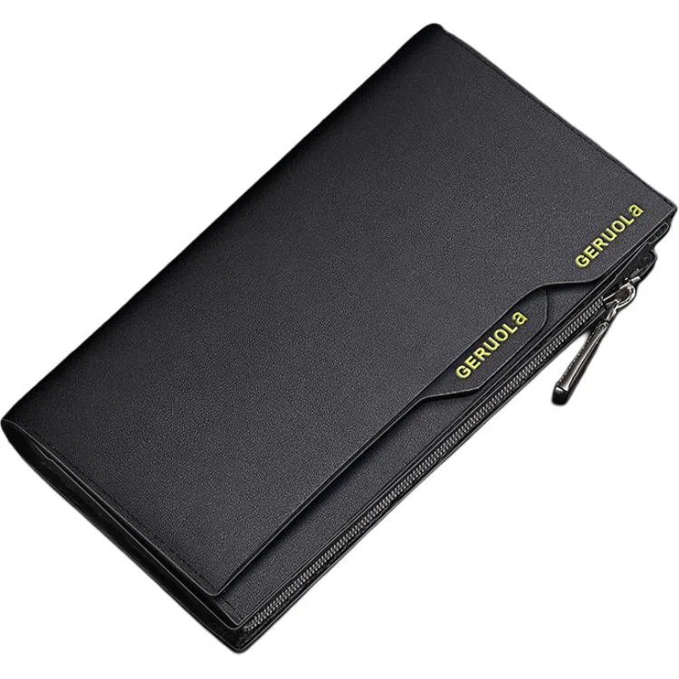 歌若拉 多功能 头层牛皮 商务钱包 常规 男款 多色