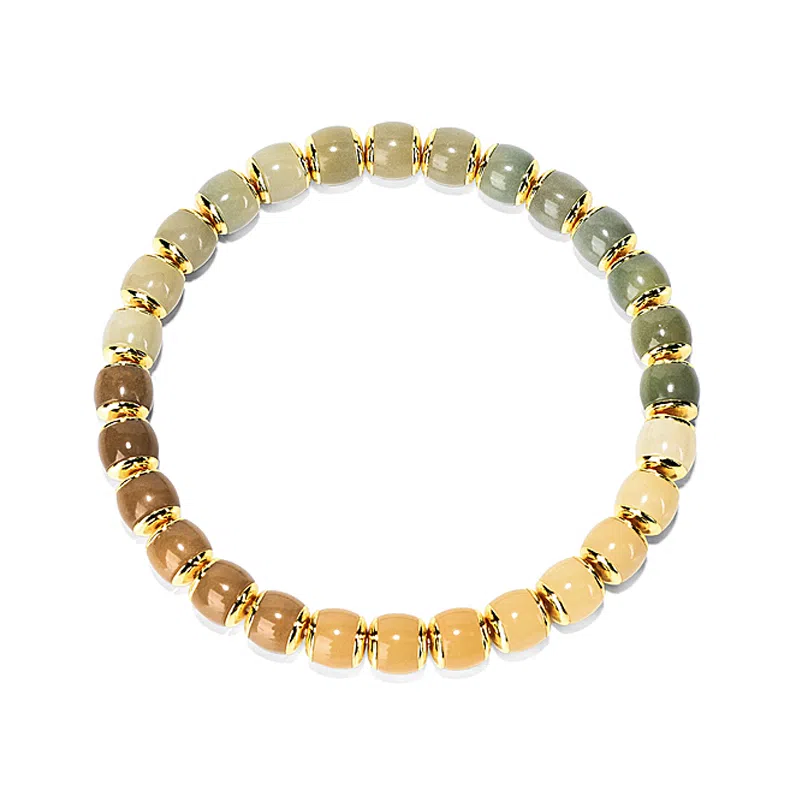 钰澜文玩 龙虎山界守战甲系列-「金盾·彩虹糖」原创设计师款佛珠转运珠#好运 菩提根 手串 男女同款情侣款