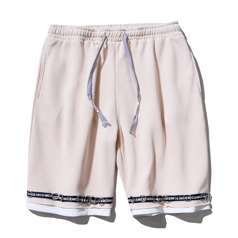 乱步 个性夏季潮牌时尚舒适百搭宽松运动美式五分休闲短裤 男女同款
