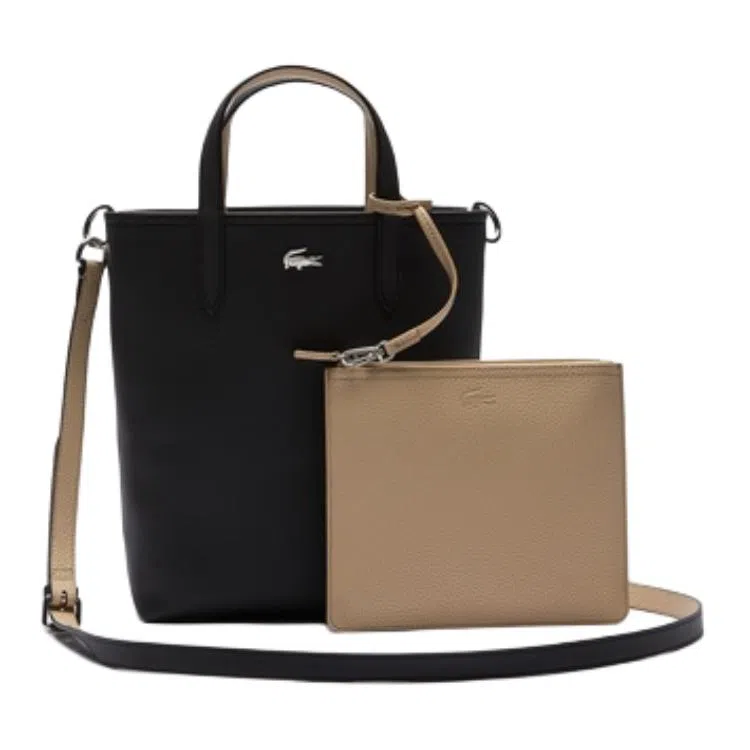 Lacoste Anna Tote Bag Black Khaki
