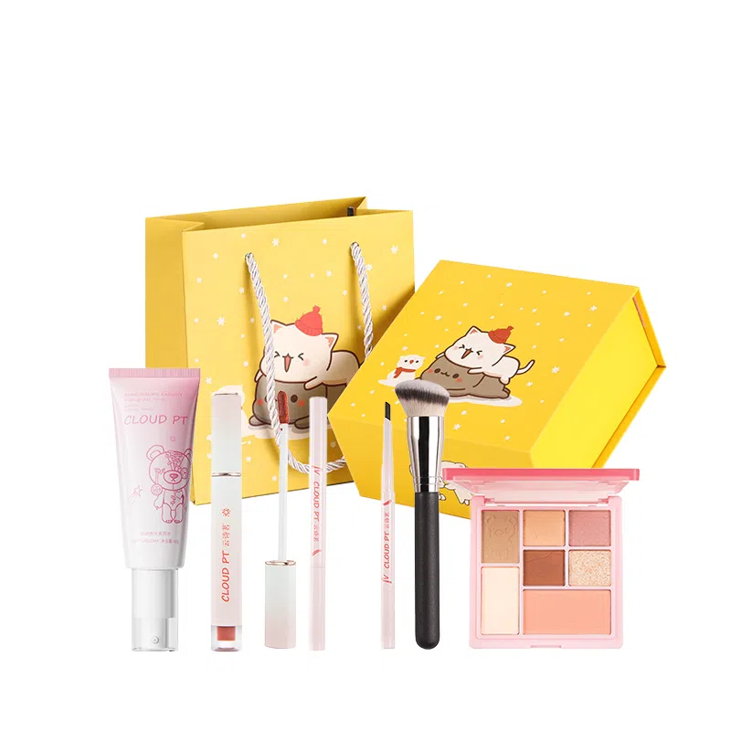云诗茗 喵系慵懒礼盒彩妆套装 持久易上色自然 化妆品礼赠女友