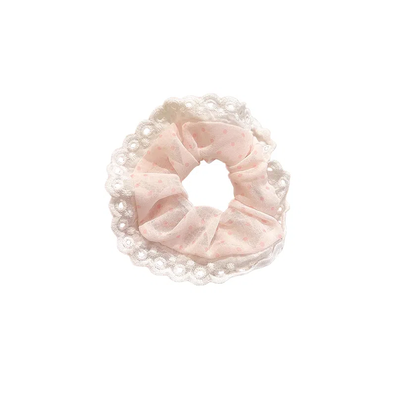 水中玉 粉色系蝴蝶结大肠发圈高级感不伤发发饰慵懒风扎头发绳头饰 皮筋 头绳 女款