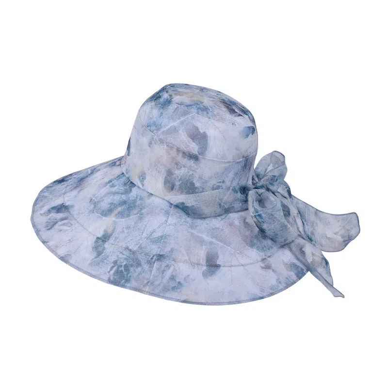 艾佳微 户外出游透气 时尚蝴蝶结 优雅气质 聚酯纤维 防晒帽 女款