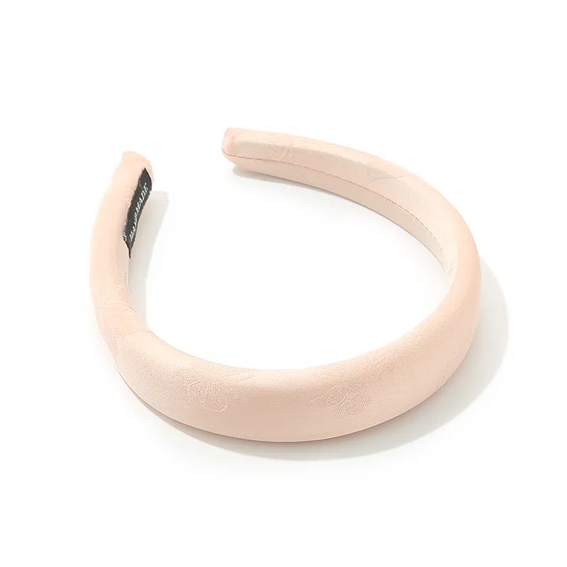 如花梦 粉色海绵宽边高级感压发头箍增高颅顶发捆 布艺 发箍 女款