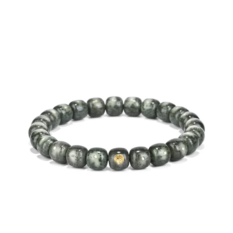 钰澜文玩 臻品 卓著原生态老型绿小冰糖留白#好运 星月菩提 手串 男女同款情侣款