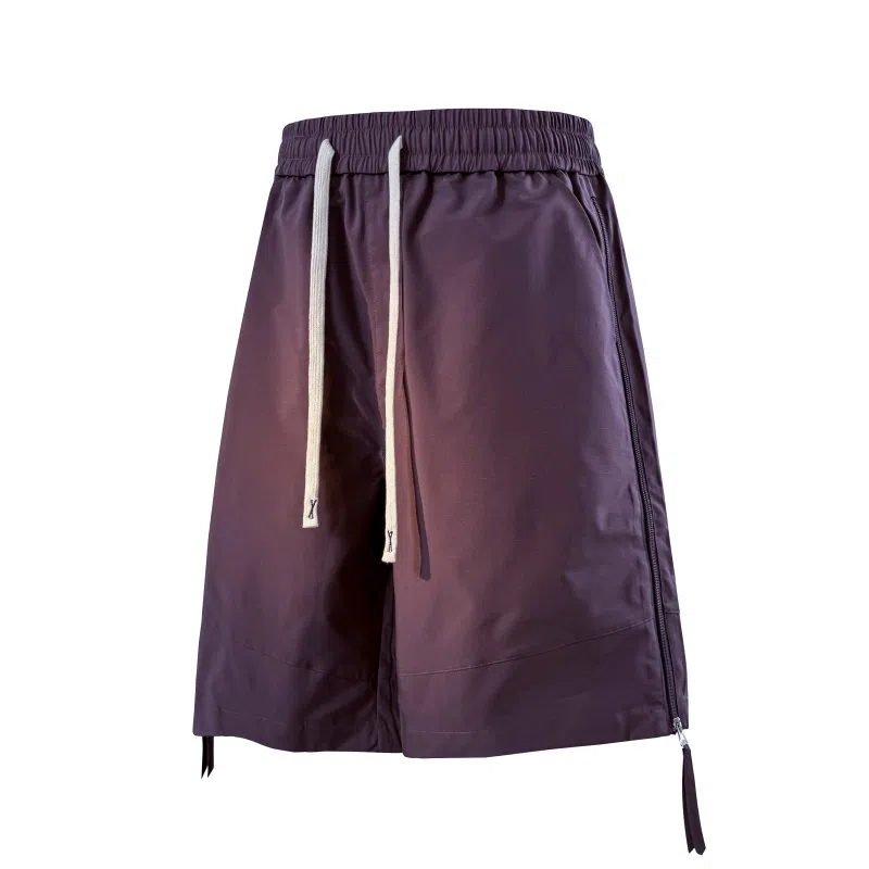 兰缪 美式复古日系简约高街风潮流基础款日常通勤山系户外运动舒适宽松清爽透气百搭柔软亲肤纯色垂感直筒系带休闲短裤 男女同款