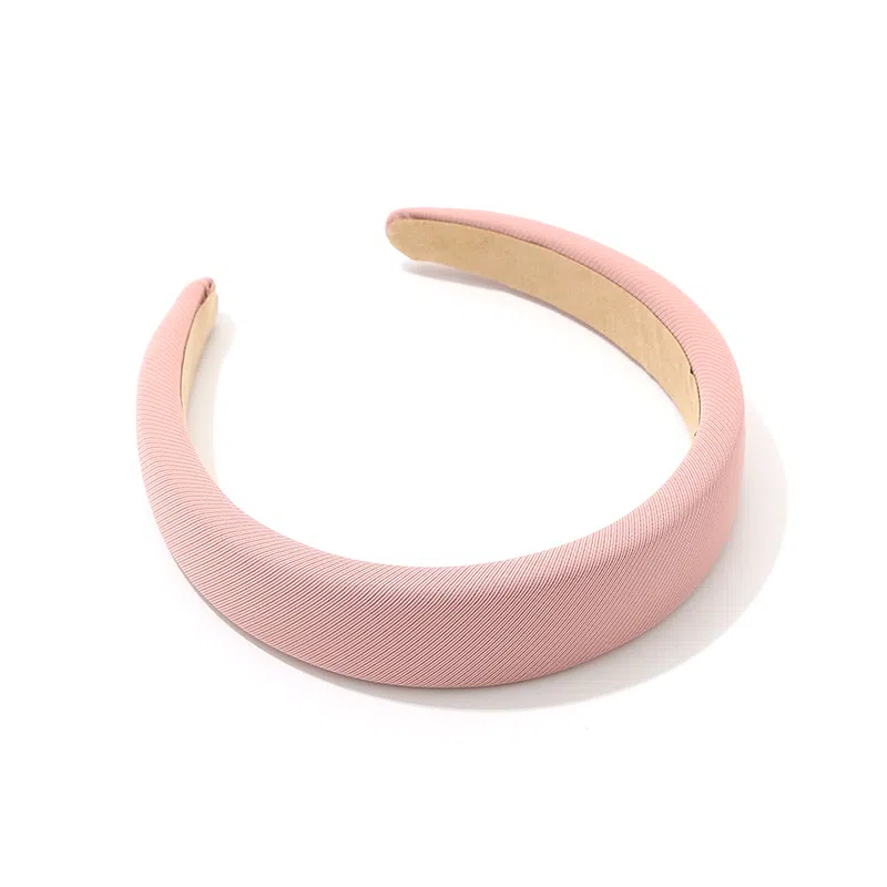 如花梦 粉色海绵宽边高级感压发头箍增高颅顶发捆 布艺 发箍 女款