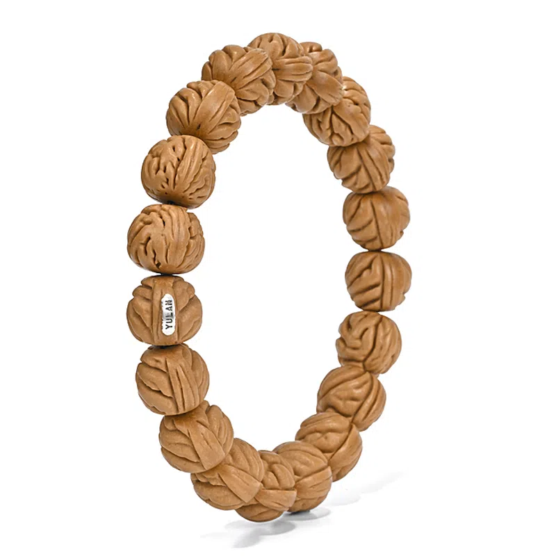 钰澜文玩 龙虎山秦岭粗龙筋手工微倒角单圈#好运 桃核 手串 男女同款情侣款